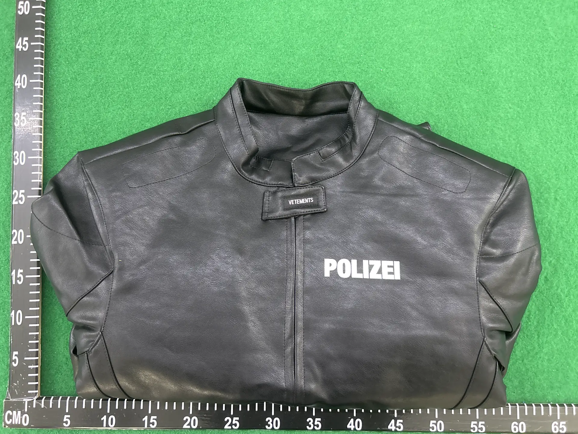 VTM Polizei Leather Jacket motorcycle motorcycle Leather PU Jacket short slim Jacket men's fashion