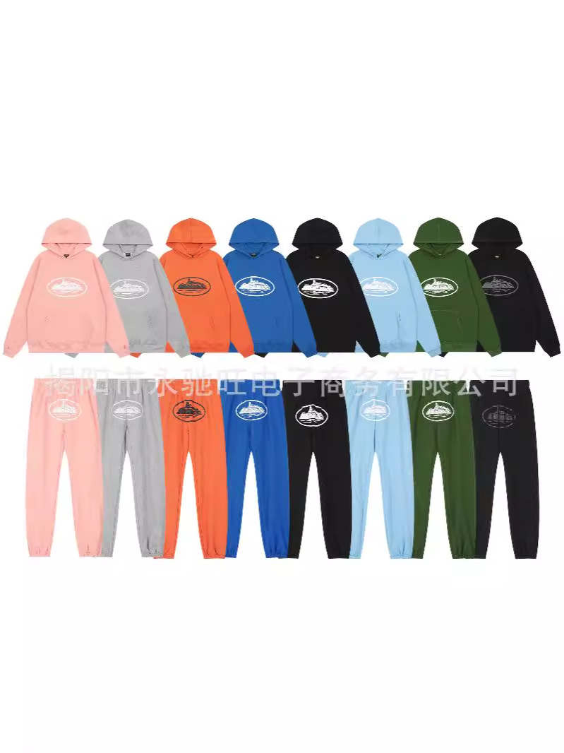 Cross-border New American Fashion Brand Corteiz hoodie set Alcatraz Island Hooded Sweats suit Fashion Sweats