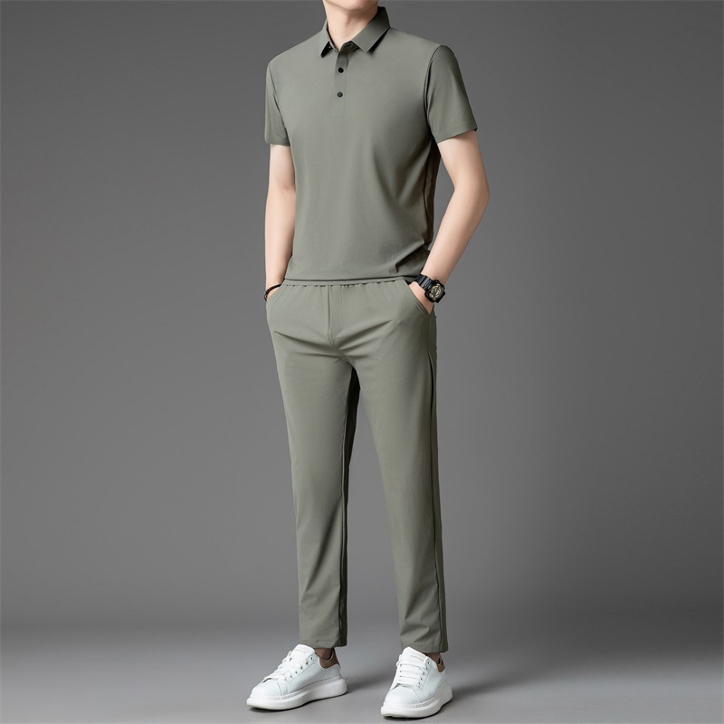 Summer Clothes, Men's Summer Suits, Men's Ice Silk Suits, Casual Men's Complete Sportswear Suits, Men's Quick-Drying Suits