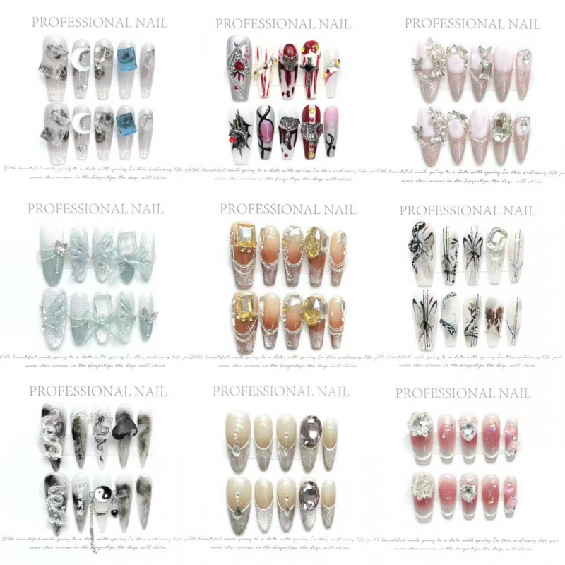 Little Red Book popular handmade wear nail wholesale short nude color blooming nail nail nail piece finished nail sticker fake nail