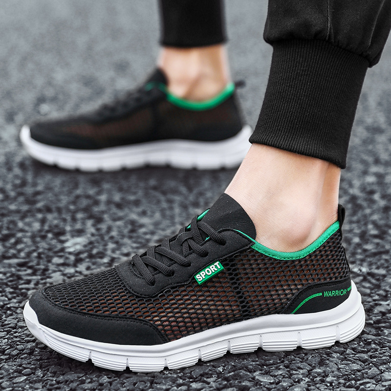 Summer Men's Shoes 2025 Mesh Breathable Anti-Odor Mesh Single-Layer Shoes Lightweight Soft-Soled Casual Sports Shoes Manufacturer Special Price