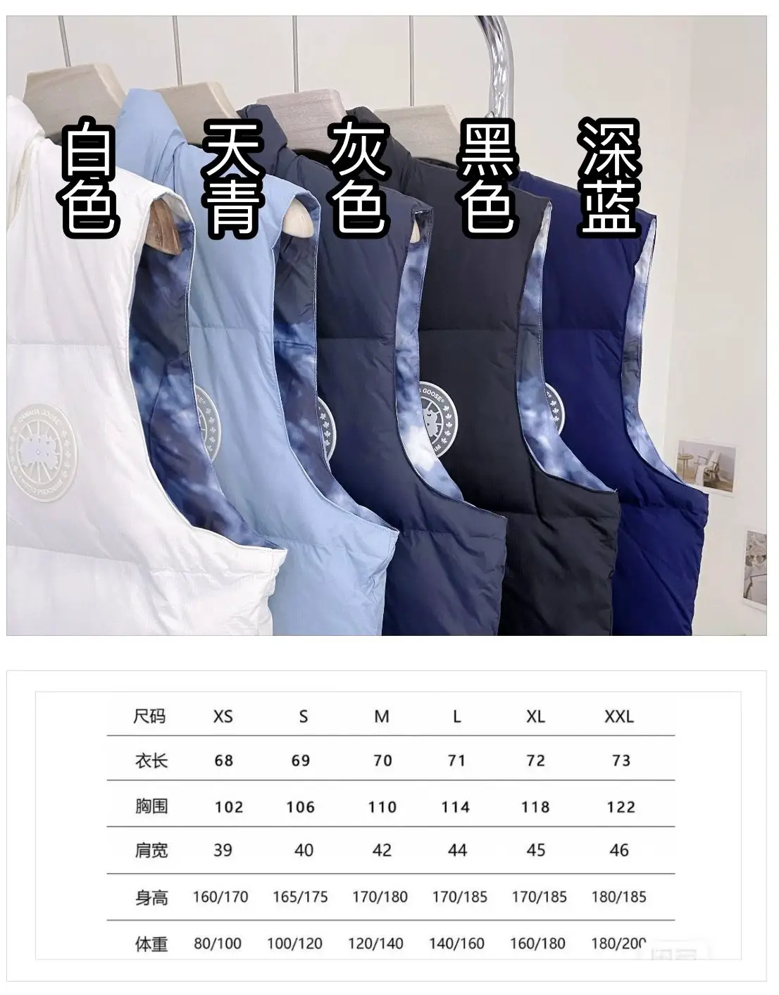 daemj 大鹅冰川马甲无袖羽绒服夹克