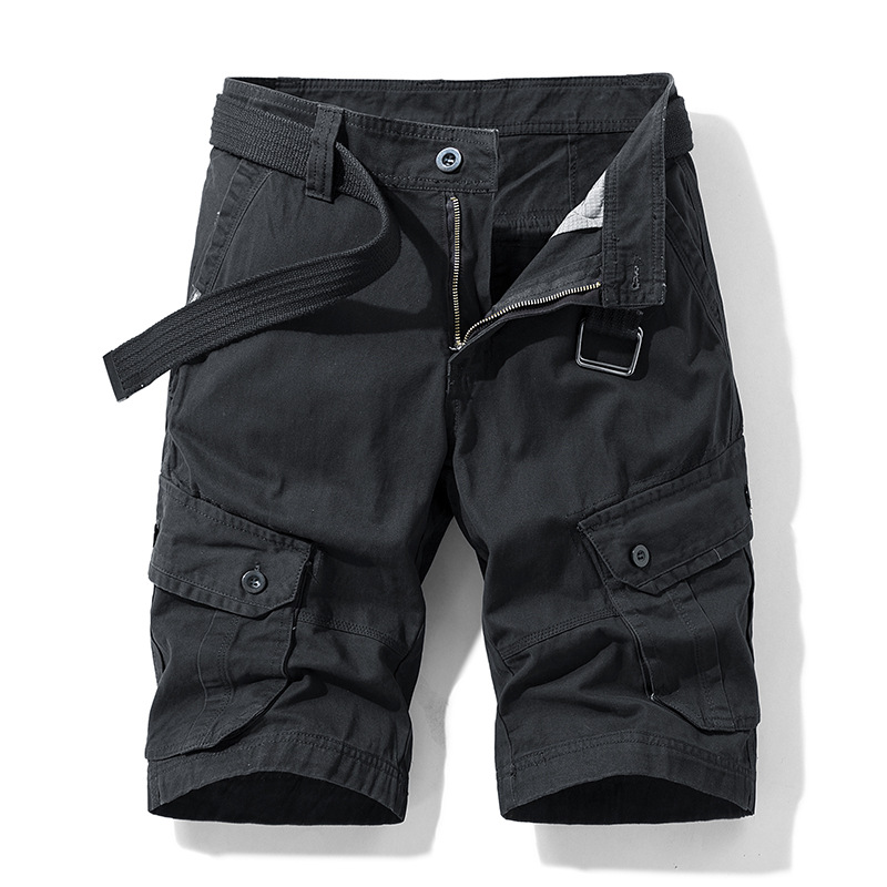 Summer Shorts Men's Wholesale Japanese Cargo Shorts Men's Casual Shorts Trendy Brand Straight Multi-Pocket Shorts for Men