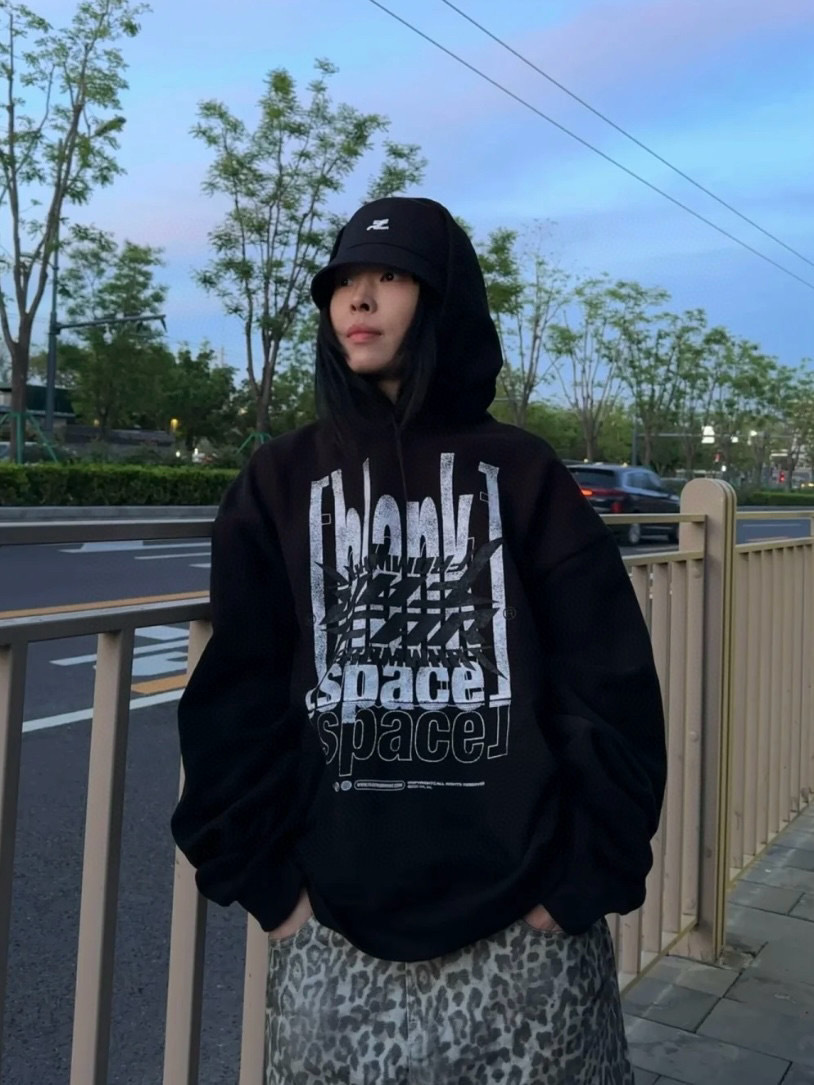 Far Archive Thickened Fleece-Lined Loose Oversized Trendy American Style Autumn and Winter Heavy-Duty Hooded Sweatshirt