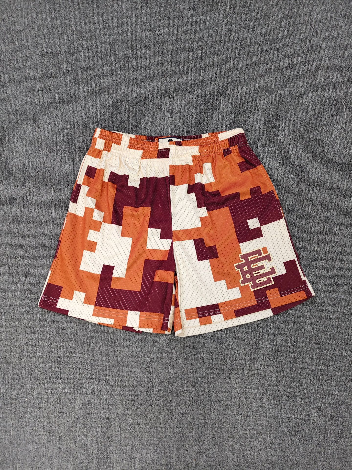 Cross-Border High-Quality Correct Version Laser Label Ee Shorts Mesh Breathable Quick-Dry Pants Casual Pants Sports Shorts for Men