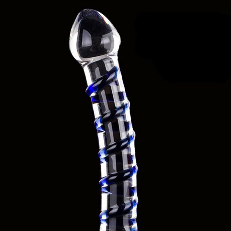 Couples flirt crystal glass phallic thread female masturbation appliance adult back bar wholesale generation