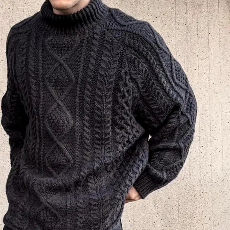 Fog Multi-Thread Retro Twist American High Street Fashion Brand Casual Autumn and Winter Men's and Women's Turtleneck Sweaters
