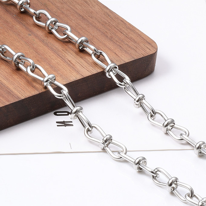 New stainless steel shaped clip chain jewelry chain DIY necklace bracelet fashion exquisite bright simple chain