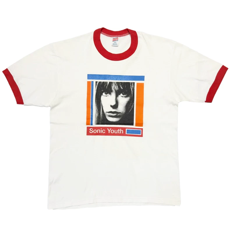 Sonic Youth Jane Birkin Rock Art Men's and Women's Vintage Short sleeved T-shirt