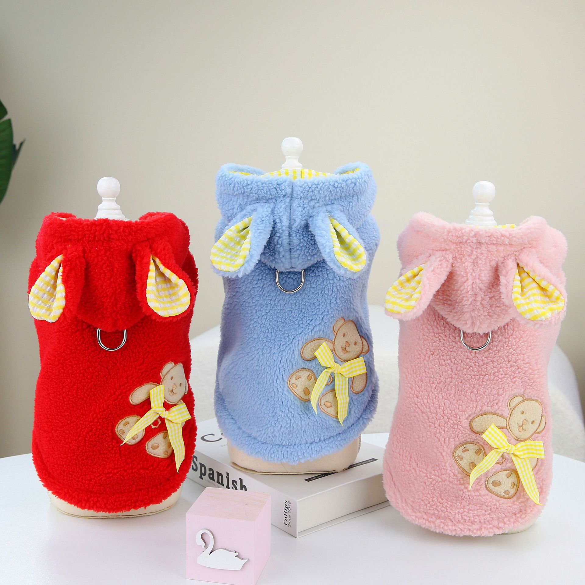 Pet Clothes Dog Clothes Autumn and Winter Cotton Clothes Teddy Cat Pet Clothing Winter 23 Bow Tie Bear Vest