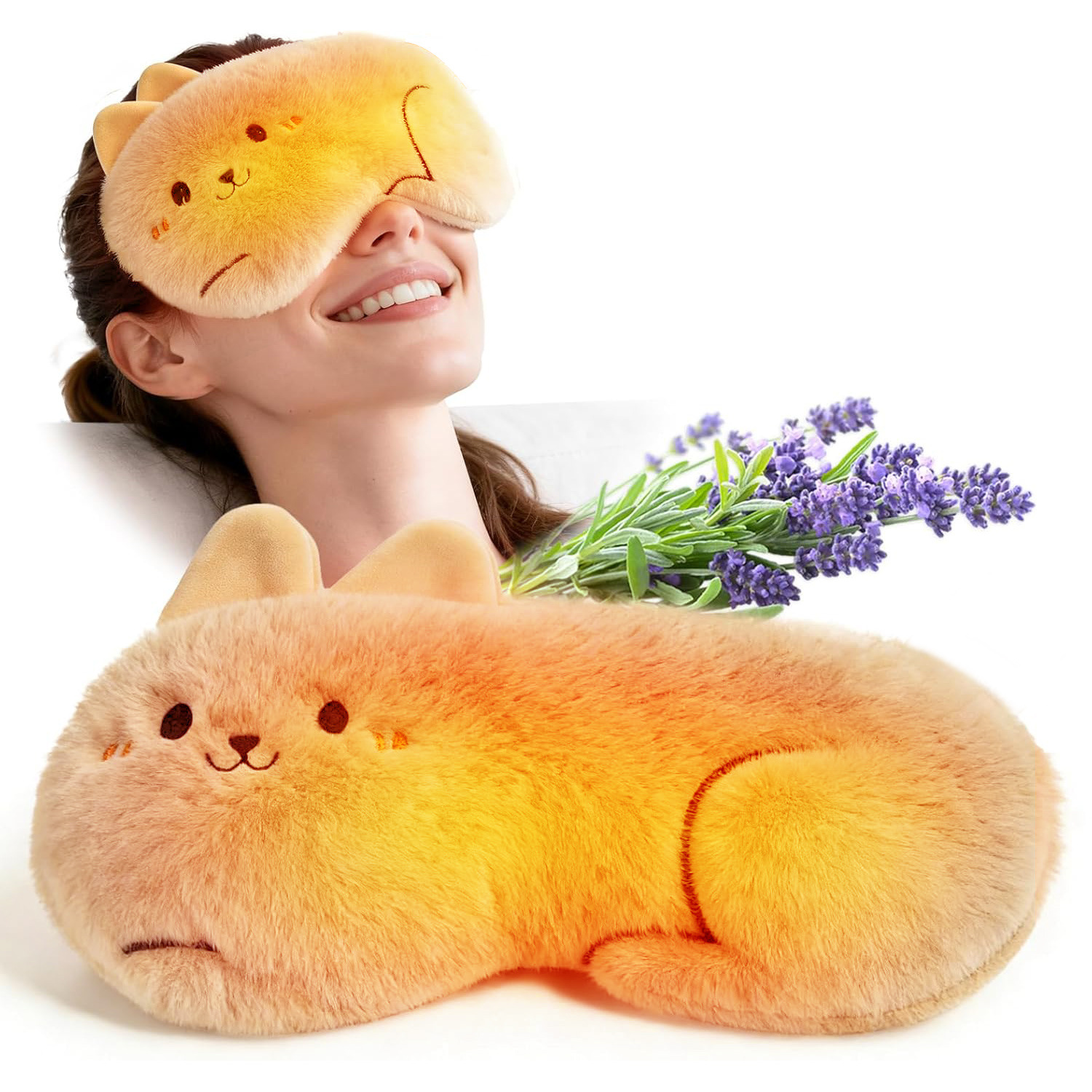 Cross-Border Lavender Flaxseed Yoga Eye Pillow Cartoon Rabbit Microwave Heating Removable Washable Light-Blocking Hot and Cold Compress Eye Mask