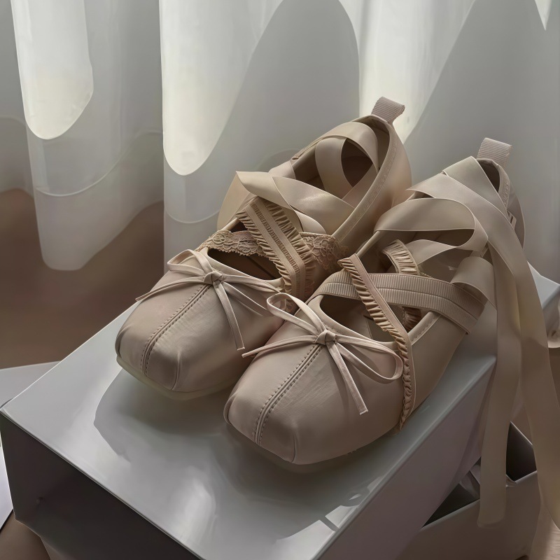 New Arrivals for Early Spring~Satin Square-Toe Ballet Shoes for Women 2026 New Fashion Flats for Work and Casual Wear Mary Jane Shoes