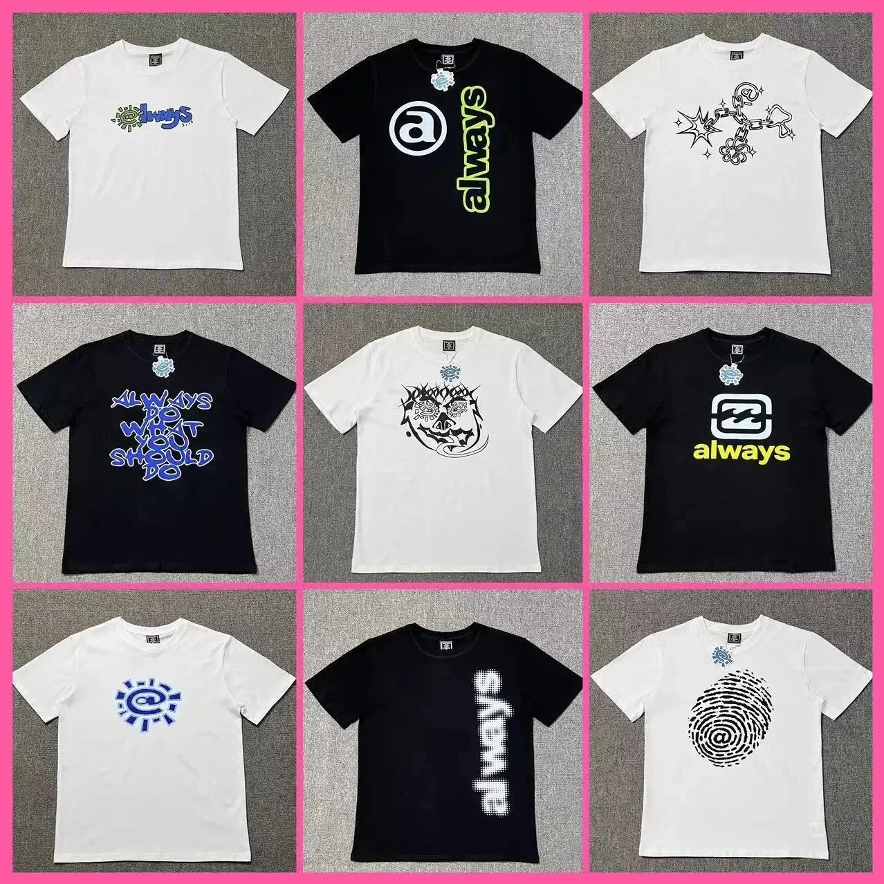 Casual, relaxed-fit high-street short-sleeve T-shirts for couples, unisex.