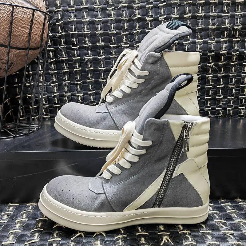 Ro Inverted Triangle High-Top Shoes for Men and Women, High-End Cool Martin Boots, 2025 Autumn and Winter Ro Style Boots Rricowees