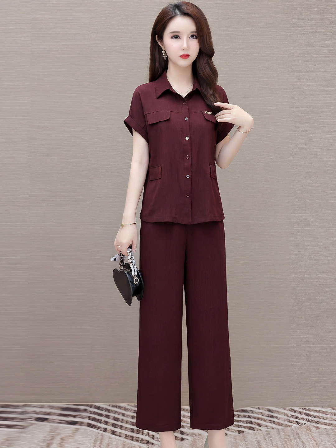 2026 Summer New Fashion Set for Petite Women, Korean Style Elegant Shirt and Pants Two-Piece Trendy Set