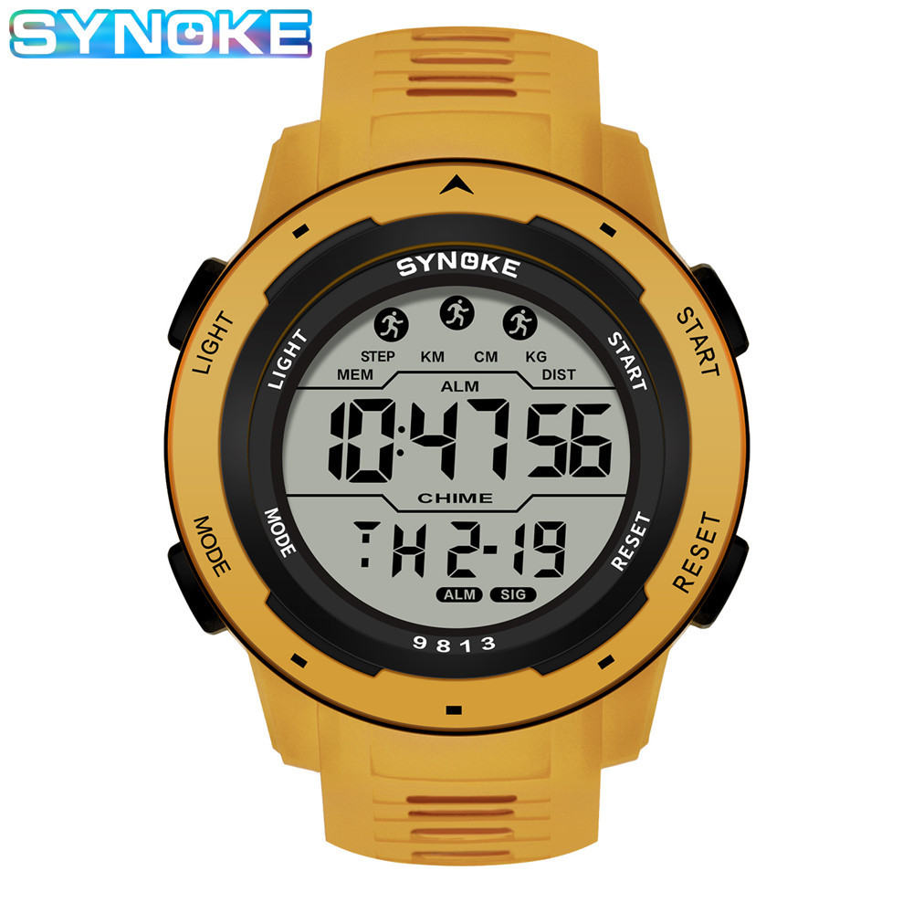 Factory Goods Men's Sports Electronic Watch Multifunctional Waterproof Luminous Large Screen Outdoor Mountaineering Watch Running Student Fashion