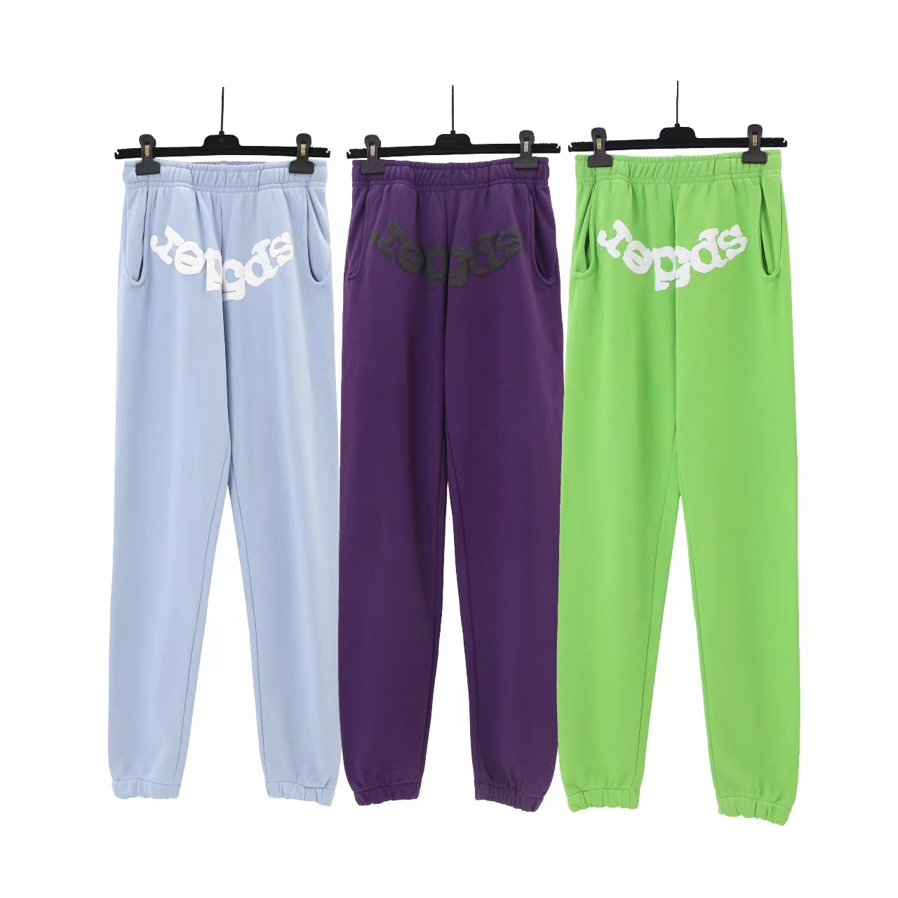 Cross-border European and American fashion brand Young Thug men's and women's Sp5der 555555 Pink Hoodie trousers