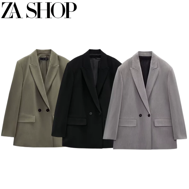 Spring Women's New Style Lapel Long-Sleeved Loose Casual Versatile Fashion Blazer 2753132