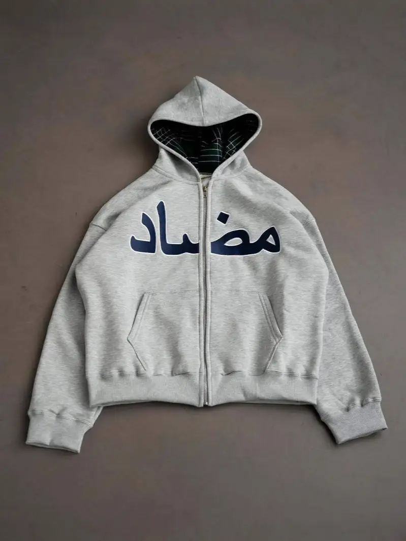 2025 New Autumn and Winter European and American Personalized Printed Sweatshirt Y2K Street Casual Hip-Hop Cardigan Zipper Jacket