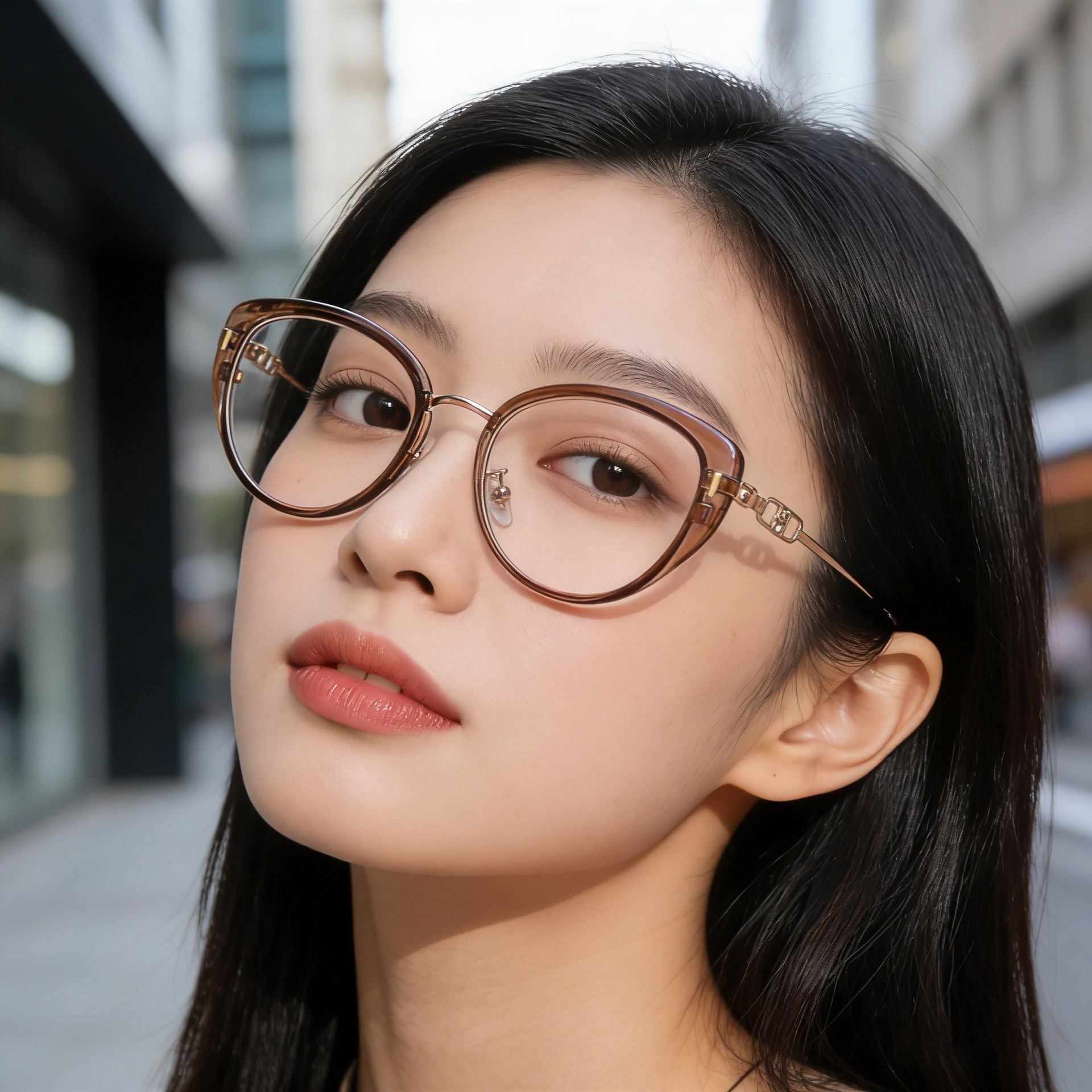2026 New Fashion Tr90 Cat-Eye Frame Glasses for Women, Trendy and Versatile, Can Be Fitted with Prescription Lenses, White Lens Glasses for Women