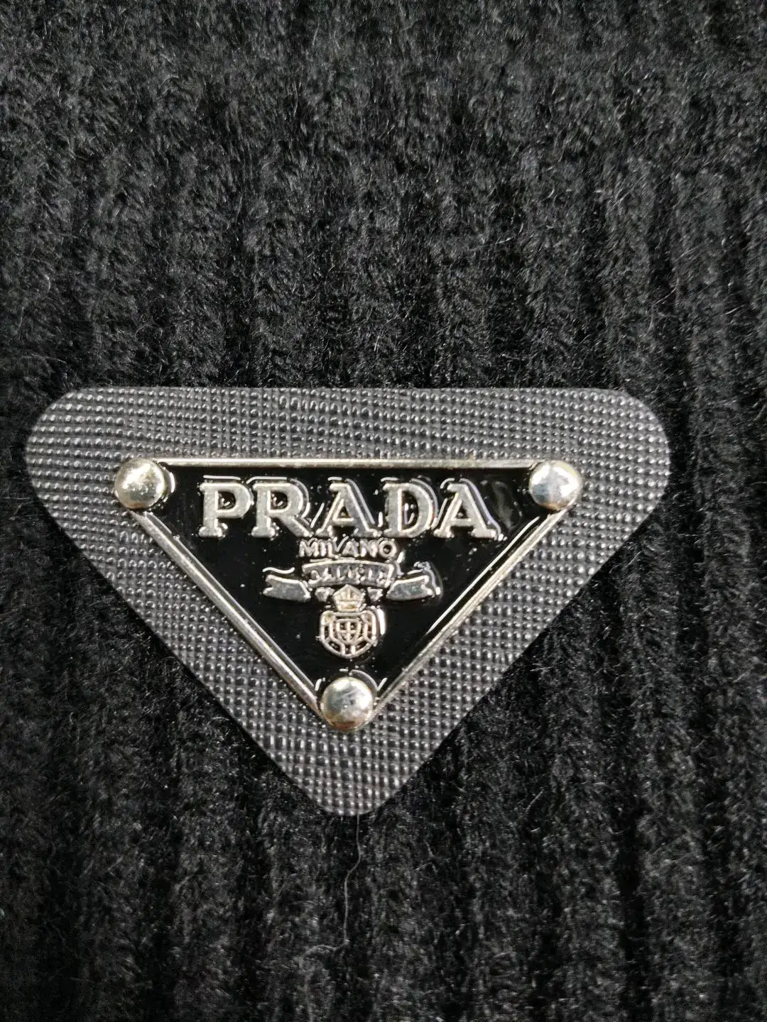 Prada Black Knit Hat