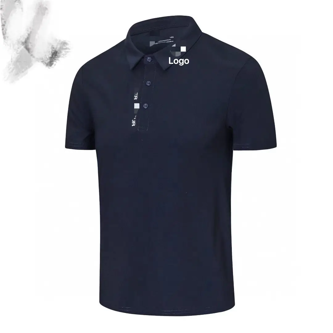 Brand in stock Ice Silk Stretch Sport Laps Polo Shirt Men's Summer Loose Quick-drying Business Casual Top Trendy
