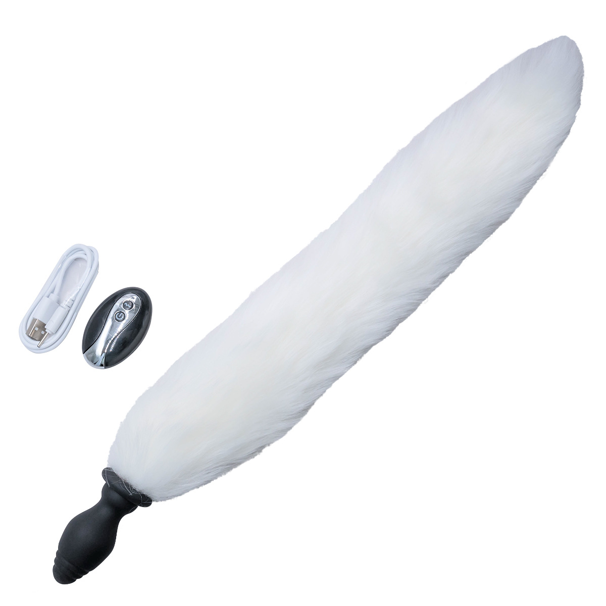 Wholesale anal plug vibration sm fox tail fun back room anal plug female remote control electric husband and wife supplies anal
