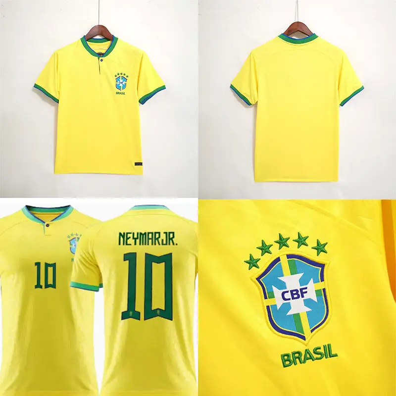 Brazil home jersey home soccer jersey plus plus fat Neymar 2223Brazil home jersey shirt