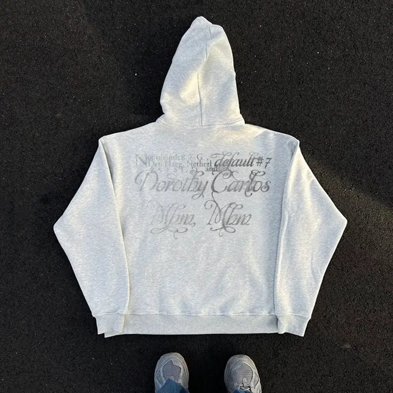 Bomba Studio American Retro English Letter Trendy Brand Sweatshirt 2025 New Street Style Hoodie Jacket