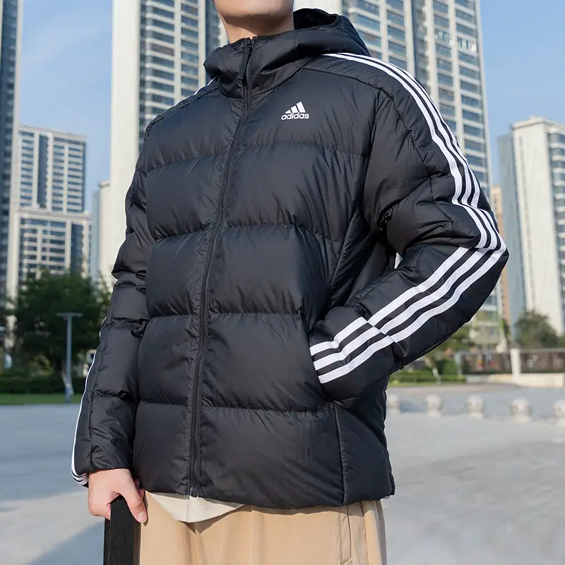 Adidas Adidas Heattech Down jacket Men's 2025 Winter New arrival Sportswear Windproof Hooded Outwear Cotton Jacket