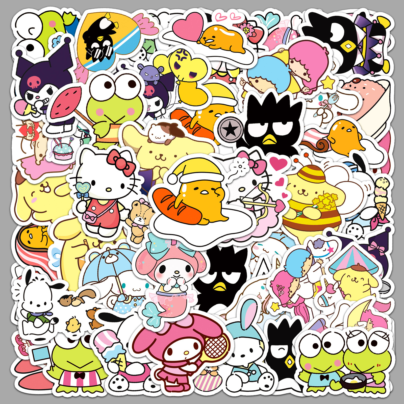 50 Sanrio Cute Stickers Cartoon Goka Pudding Dog Kulomi Decorative Phone Shell Small Mumu Potato Stickers