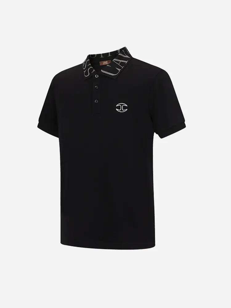 Cavalli Class Cavalli Collar Jacquard Short-Sleeved Polo Shirt Men Summer Easiest for match Casual Lapel T-Shirt