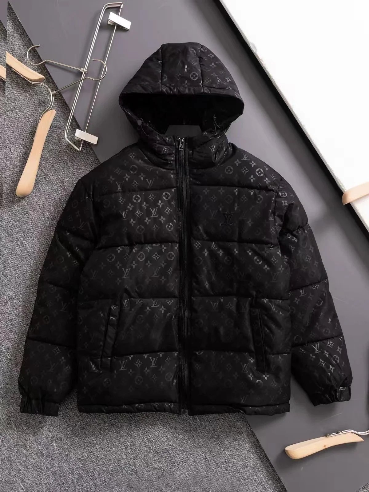 [DX4-1] printed full-printed hooded down cotton-padded jacket