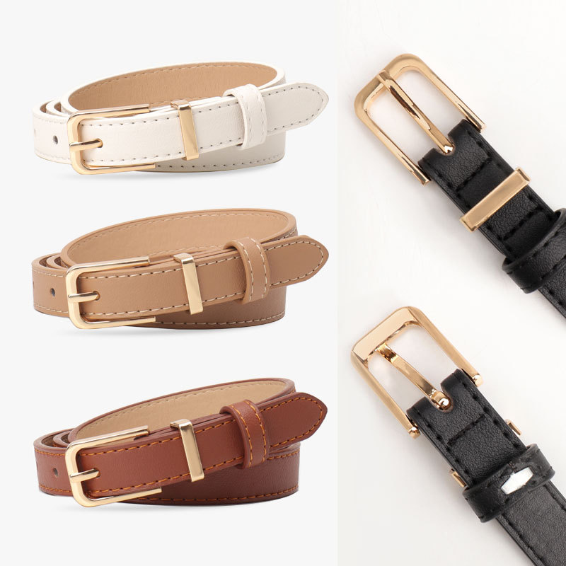 Korean Style Ins Style Belt Women's Student Belt Fashionable All-match Decorative Jeans Simple Casual Style Thin Belt