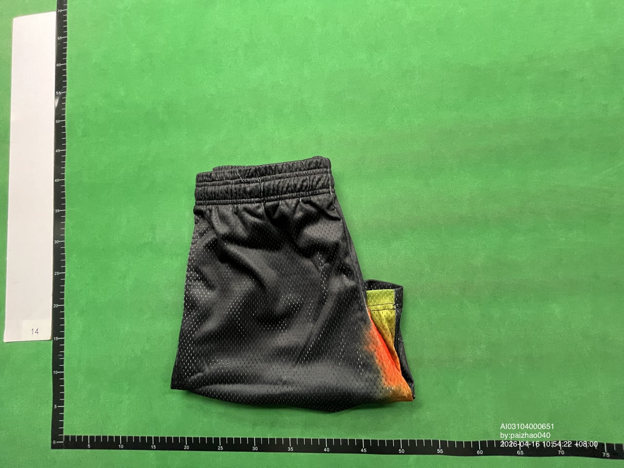 Eric Emanuel Mesh Shorts Black Orange Print — photo QC 2