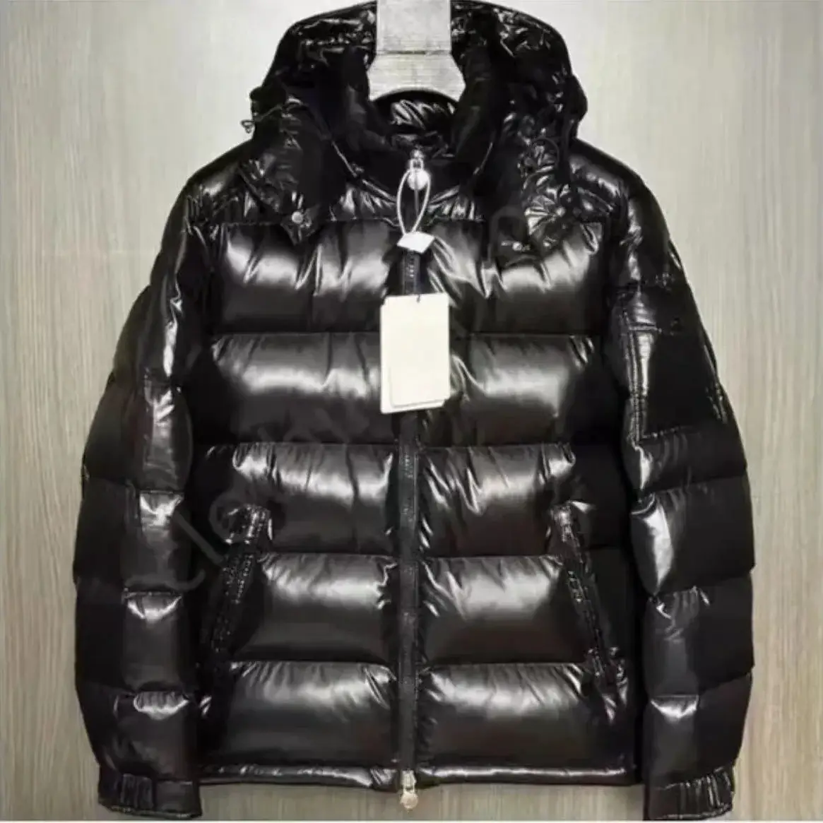 In-Stock Unisex Maya down Jacket Thickened Hooded Warm Duck down Short Coat Winter Couple Glossy Free Shipping