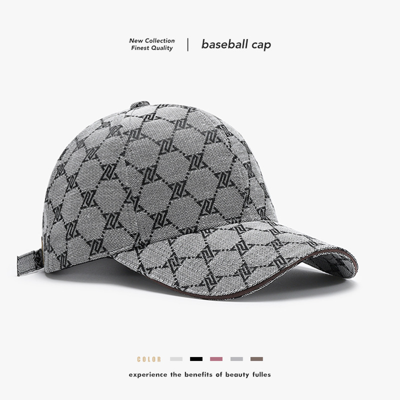 Sandwich Hard Top Large Head Circumference Men's Baseball Cap for Travel, Shopping, Outdoor Vacation and Travel, Curved Brim Fashionable Peaked Cap