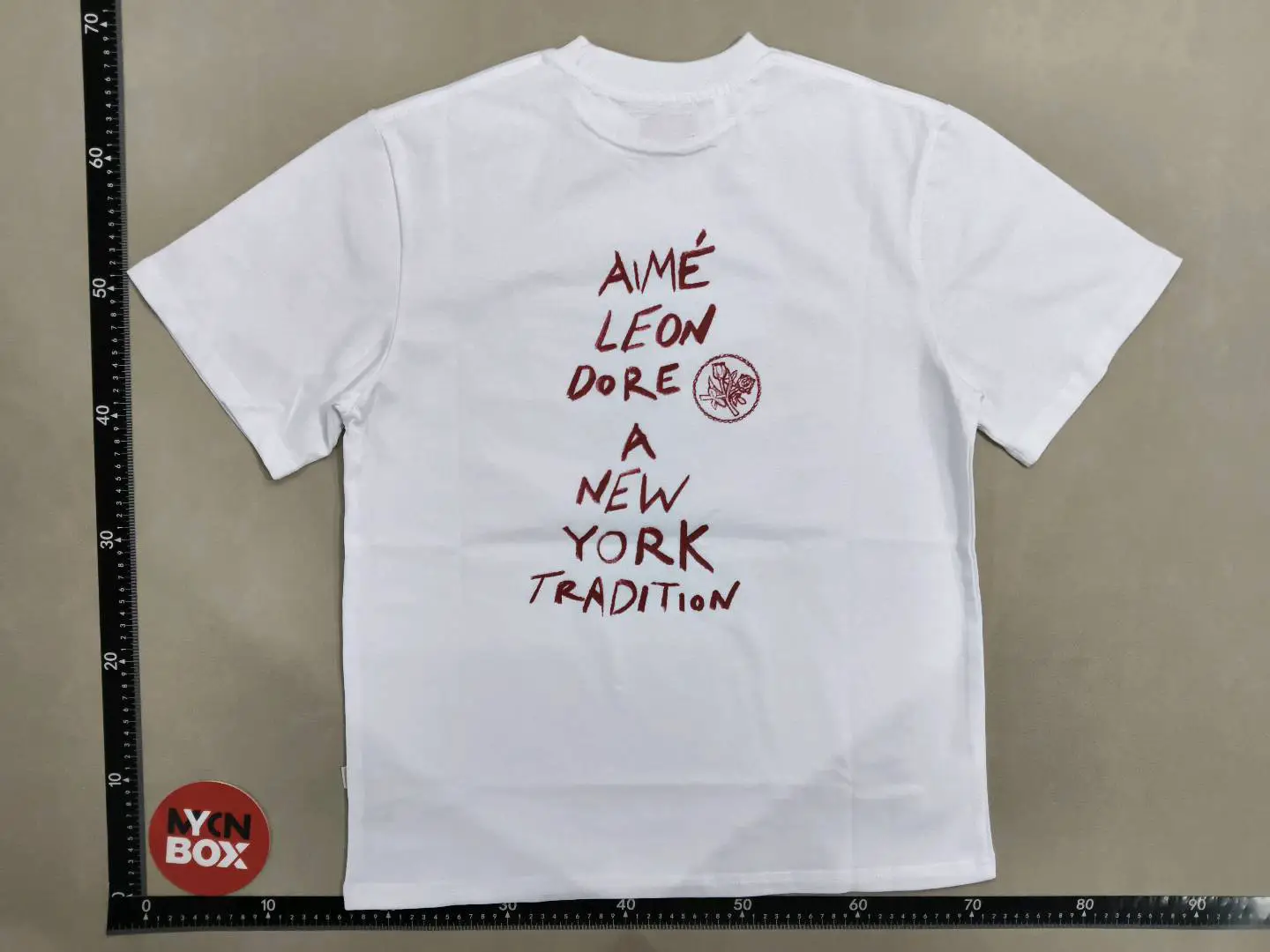 Aime Leon Dor American Trendy Minimalist letter Print Summer pure cotton Loose Men and Women Couple Short Sleeve T-Shirt