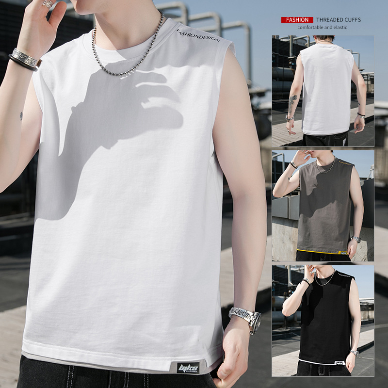 New Foreign Trade Casual Pure Cotton Short-Sleeve T-Shirt for Men, Summer Trendy Loose Plus-Size Men's Half-Sleeve