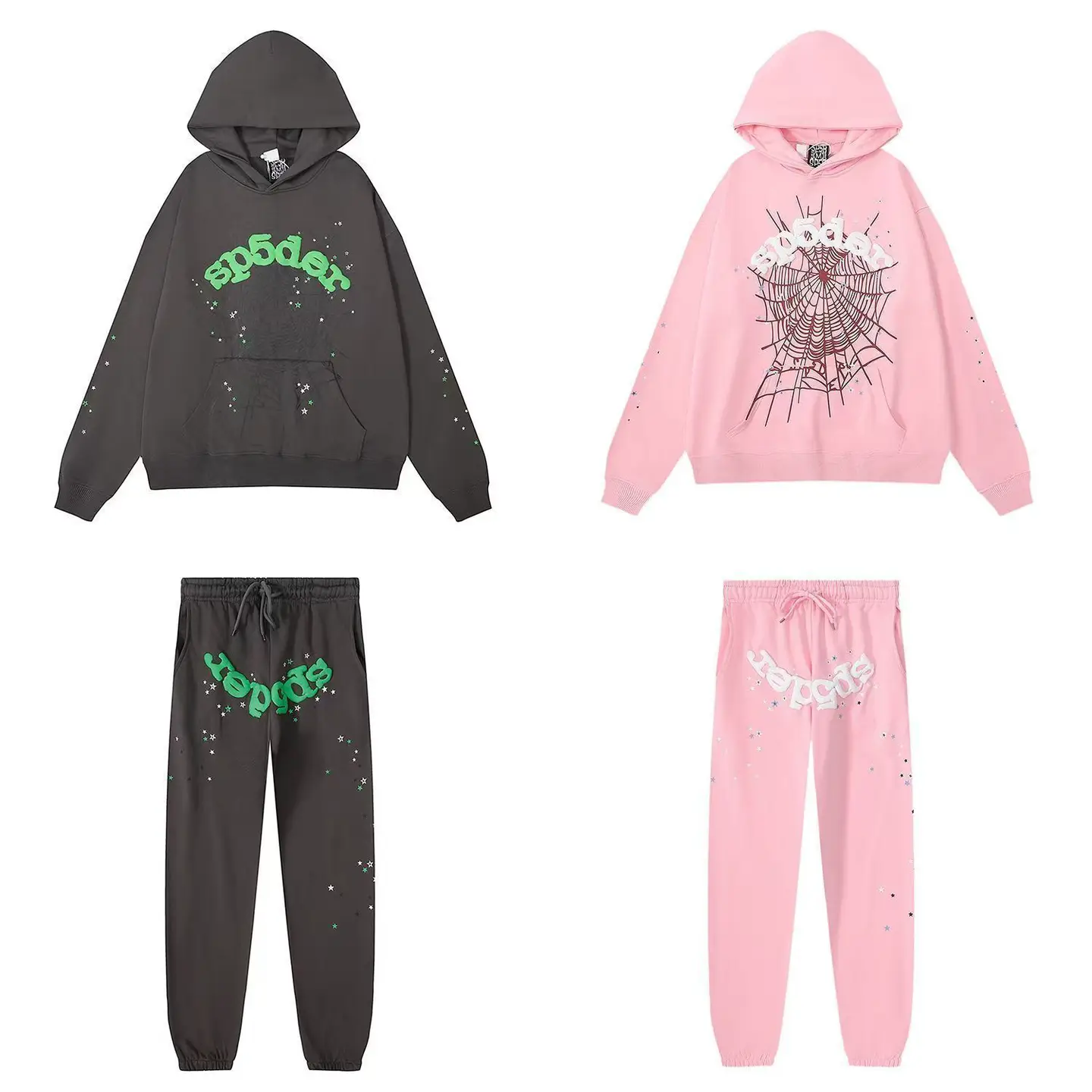 High-Quality Cross-Border Fashion Sp5Der Same Style Printed Hoodie Sweatshirt Men's and Women's Suits