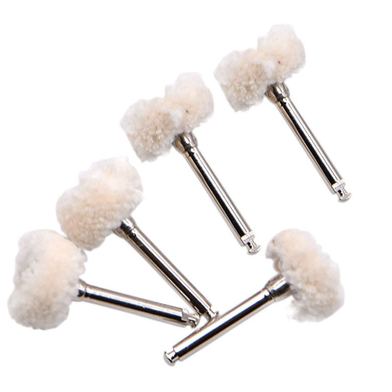Dental Materials, Dental Polishing Cotton Wheel, Low-Speed Bending Machine Polishing Wheel, Polishing Grinding Head, Polishing Velvet Wheel with Handle