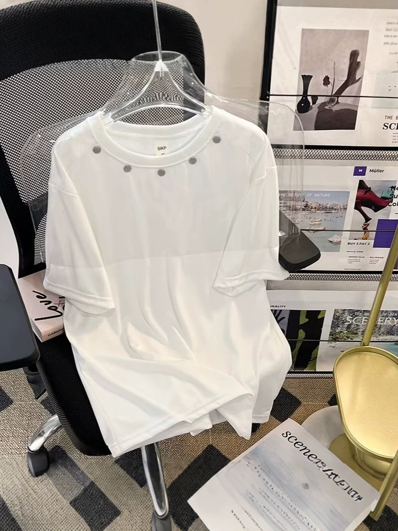 American-Style Thin Short-Sleeve T-Shirt for Men, Autumn 2026 New Design, Unisex Retro Trendy Half-Sleeve Top