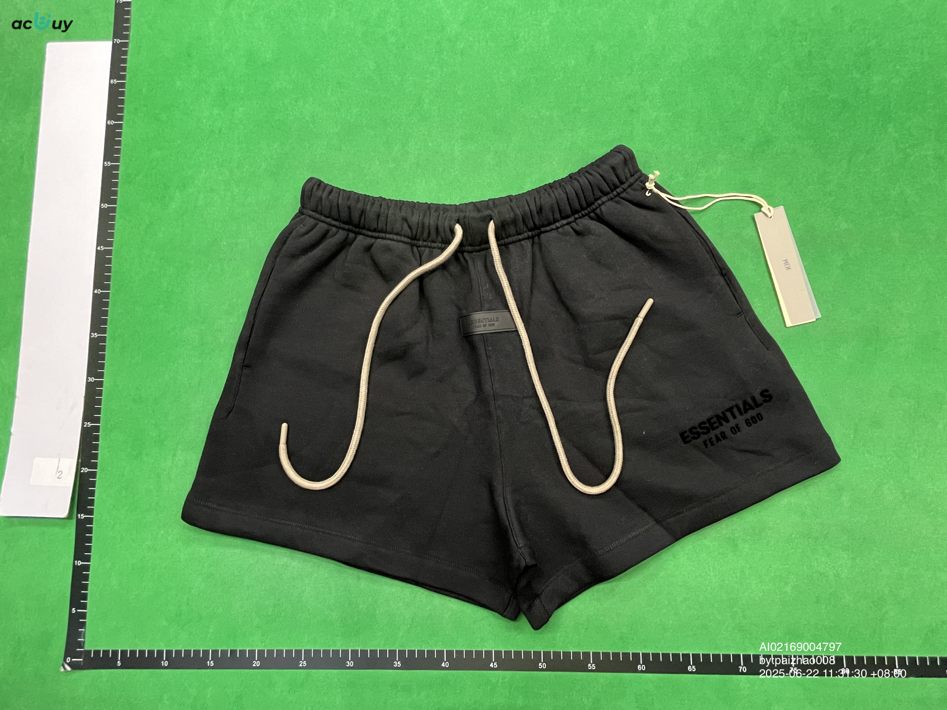 2024SU regular Curl Shorts ESSENTIALS Cross Border Shorts Flower Chestnut Brown Grey — QC-foto 3