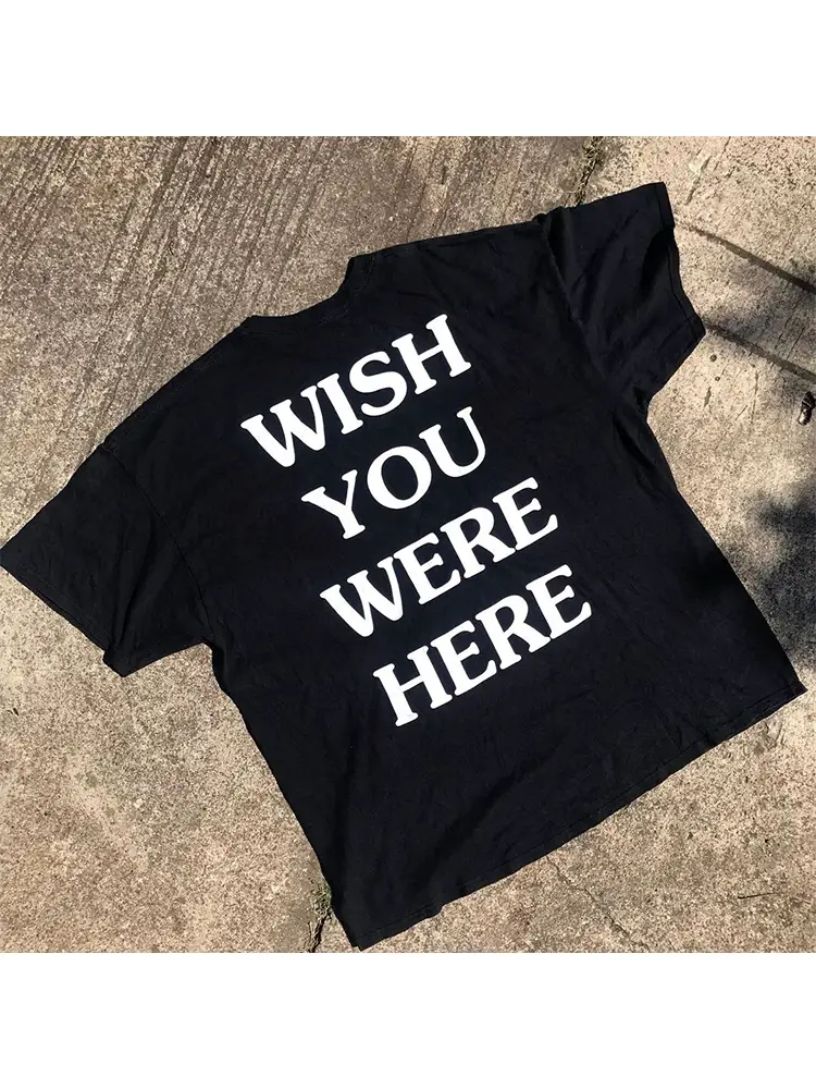 Wish You Were Here British Rock Band Pink Floyd American Retro Short-Sleeved T-Shirt