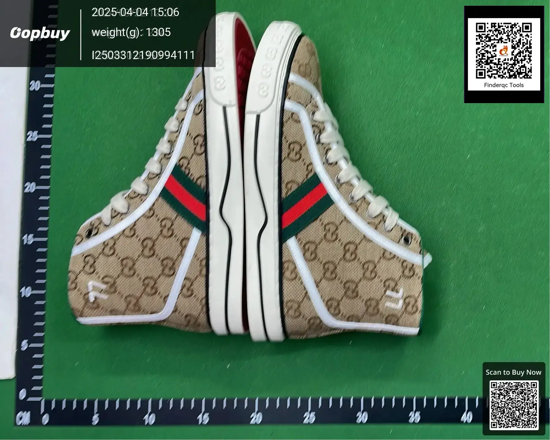Gucci High Canvas Shoes Beige GG Supreme