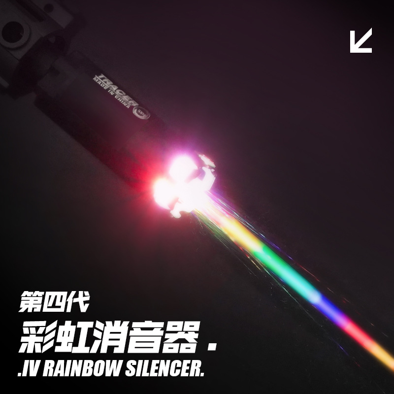 The fourth generation of Rainbow silencing colorful fire with honeycomb noctilucent soft bomb ornaments luminous toy accessories