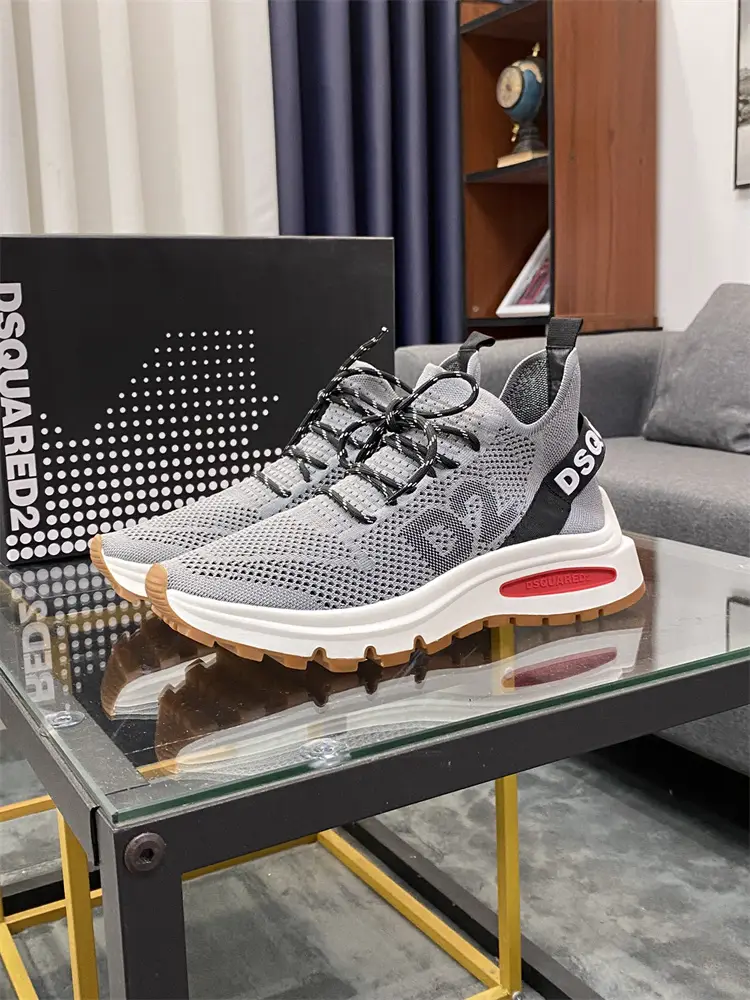 DSquared2 Men's Shoes Summer Breathable Mesh Trendy Sneakers Easiest for Match Raise the Bottom Fashion Casual Shoes