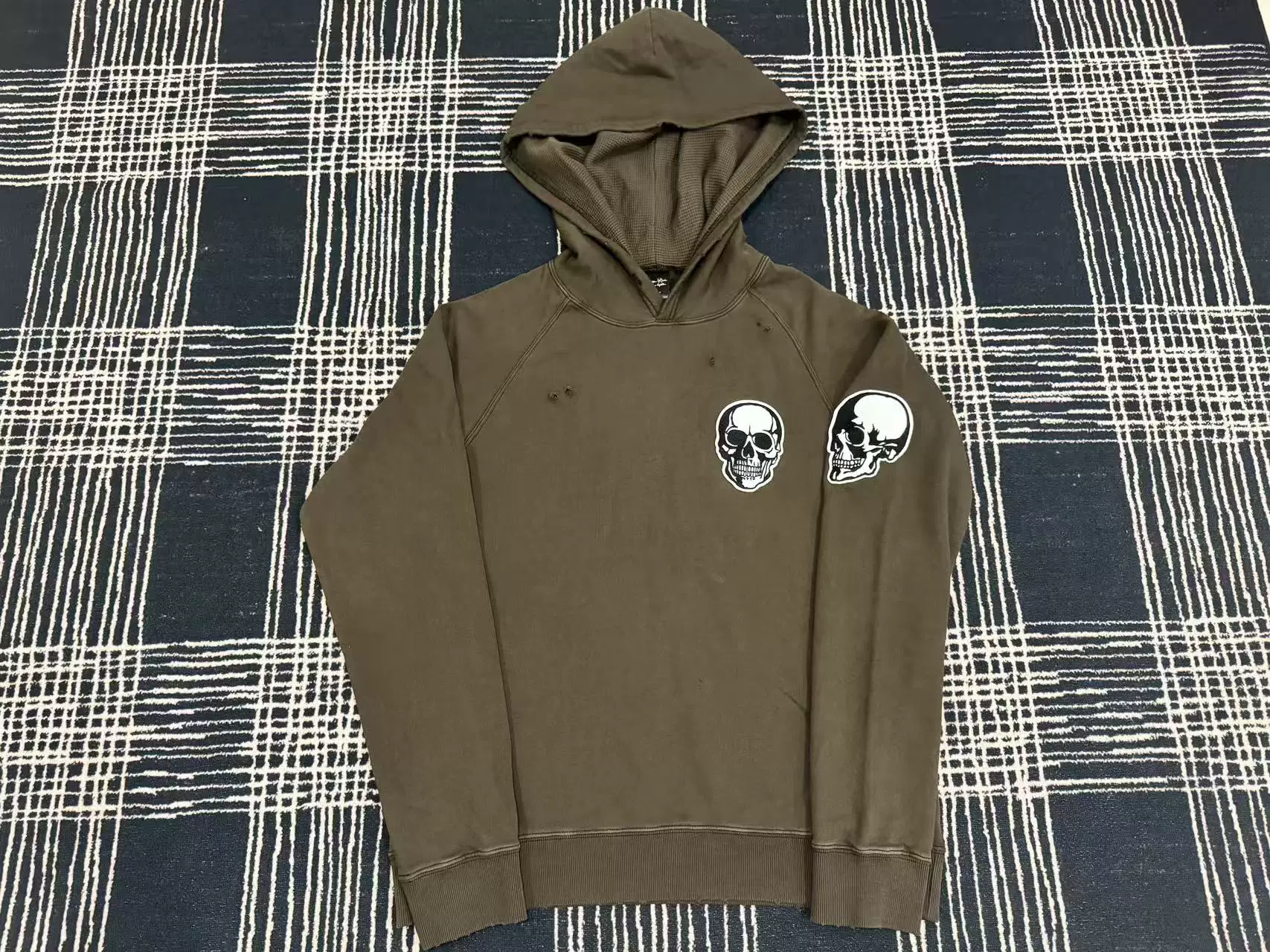 Madebyswag Ss04 Double Skull Hoodie Vintage Pullover Sweatshirt
