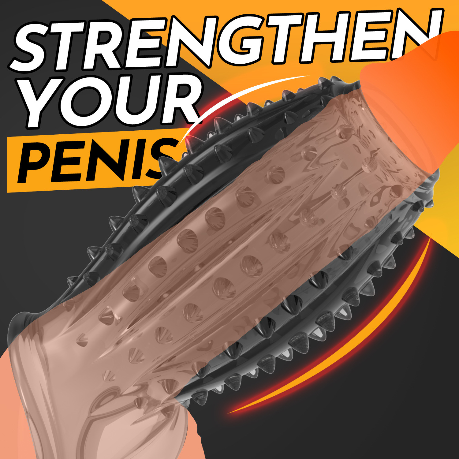 Fun Couple Sharing Bed Aid Love Tools Tease Men's Penis Cover Women's Supplies Adjustment Sex Spike Toy
