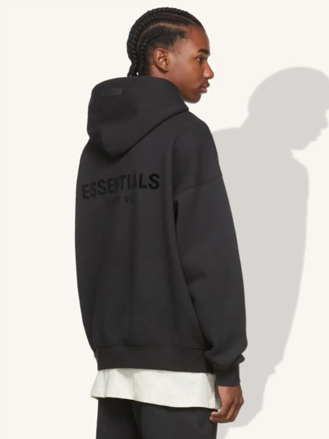 Official Flagship Store Essentials Multi-Line Flocking Fog Fleece-lined American Casual Loose Hoodie Sweatshirt Trendy